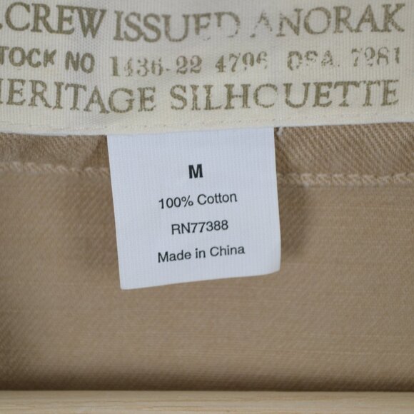 Vintage J Crew Issued Anorak Womens M Pullover Half Button 2 Pocket 90's Hoodie - Picture 7 of 8